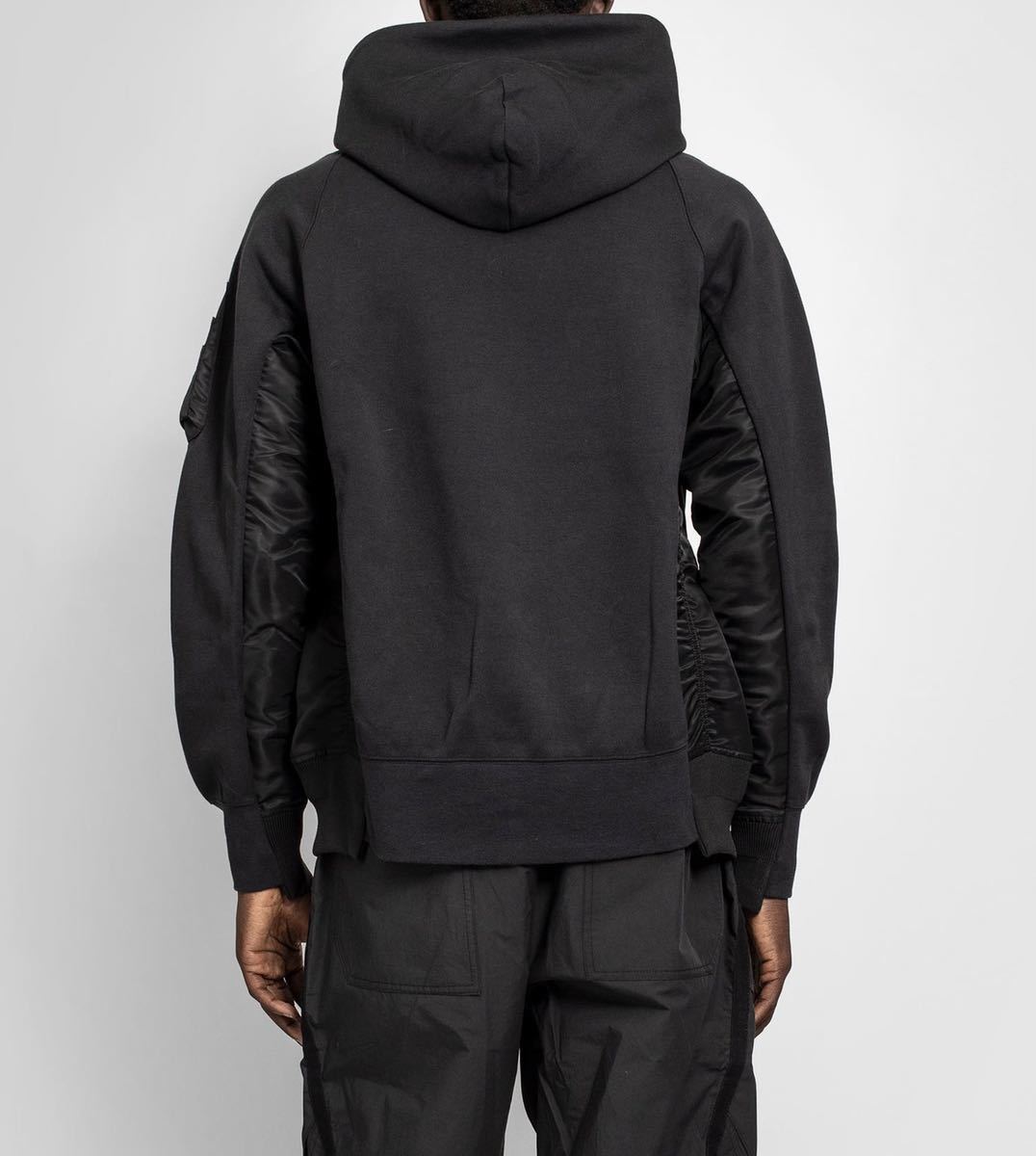 ☆新品☆sacaiサカイ×NIKEナイキCW2419-010☆NRG HOODY再構築プル