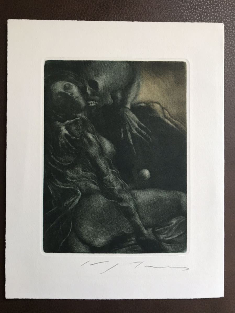ヨーロッパ版画 リトグラフ ピュイバロー 55X75cm-