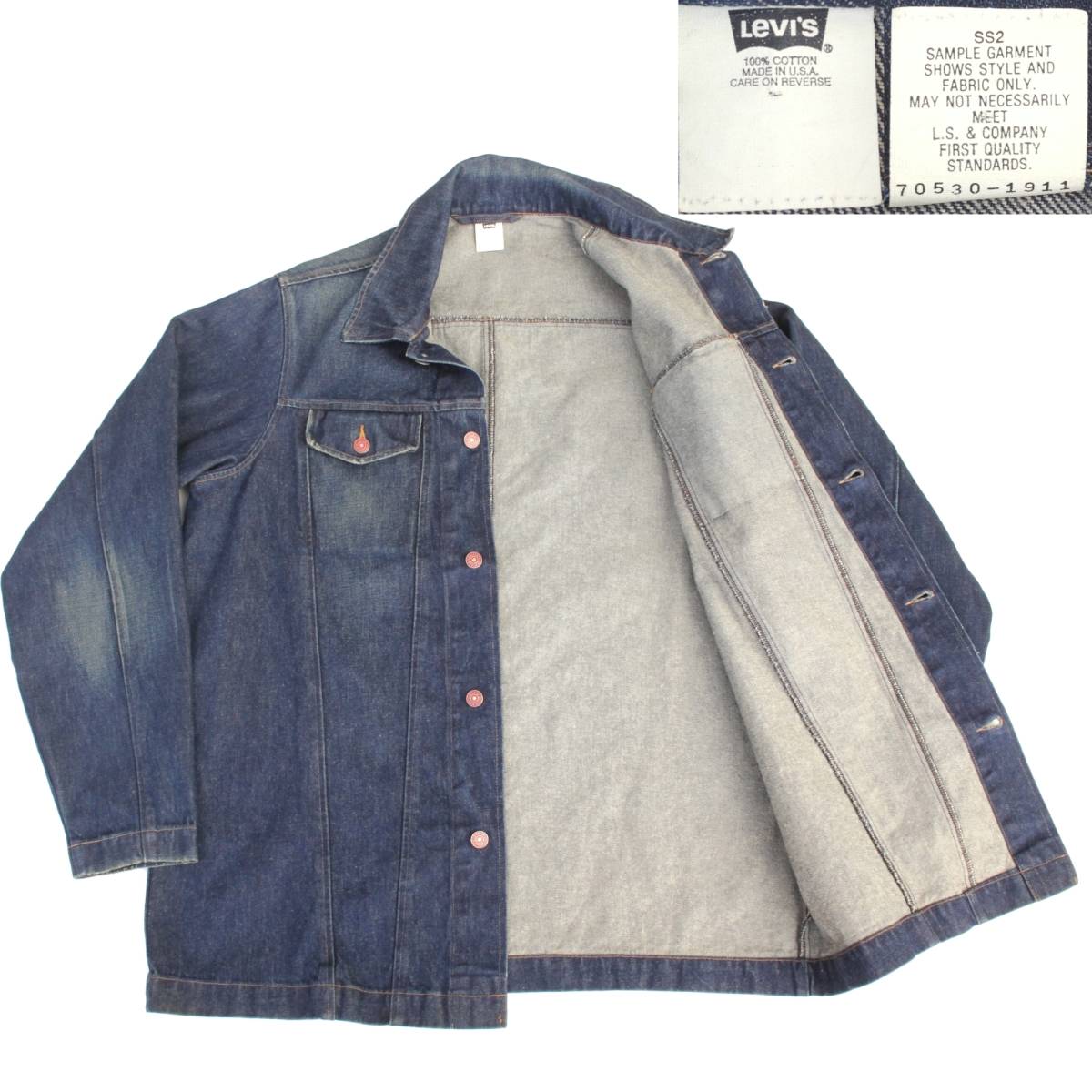 19199)希少LEVISリーバイスMADE IN USAデニムジャケット 19199)希少LEVISリーバイスMADE IN USAデニムジャケット