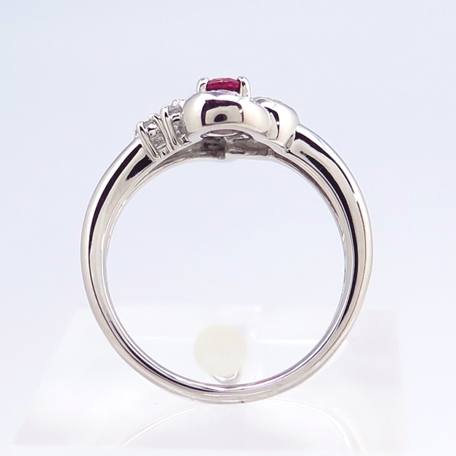 【タサキ/田崎真珠】Pt900★プラチナ リング 指輪 ルビー0.370ct 7月 ◇ダイヤモンド0.150ct 4月 プレゼント ●12号【中古】/10005328_画像5