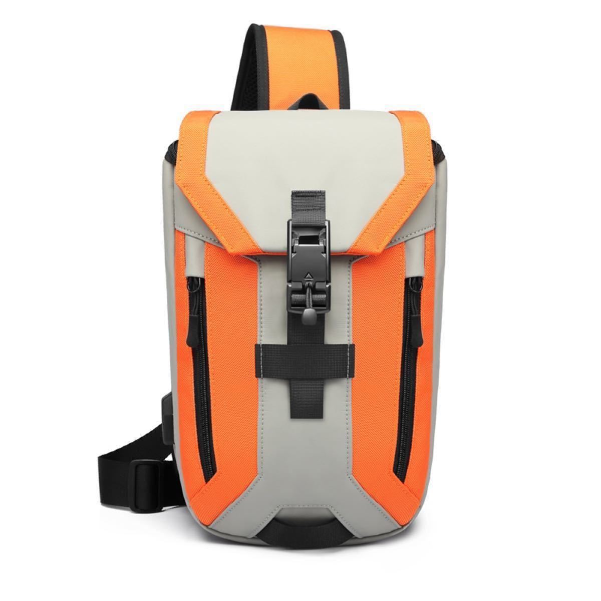 防水 男性 胸バック サイドバック メッセンジャー ショルダー 鞄 usb充電可能 大容量 多機能 男女兼用 軽量 メンズバッグ