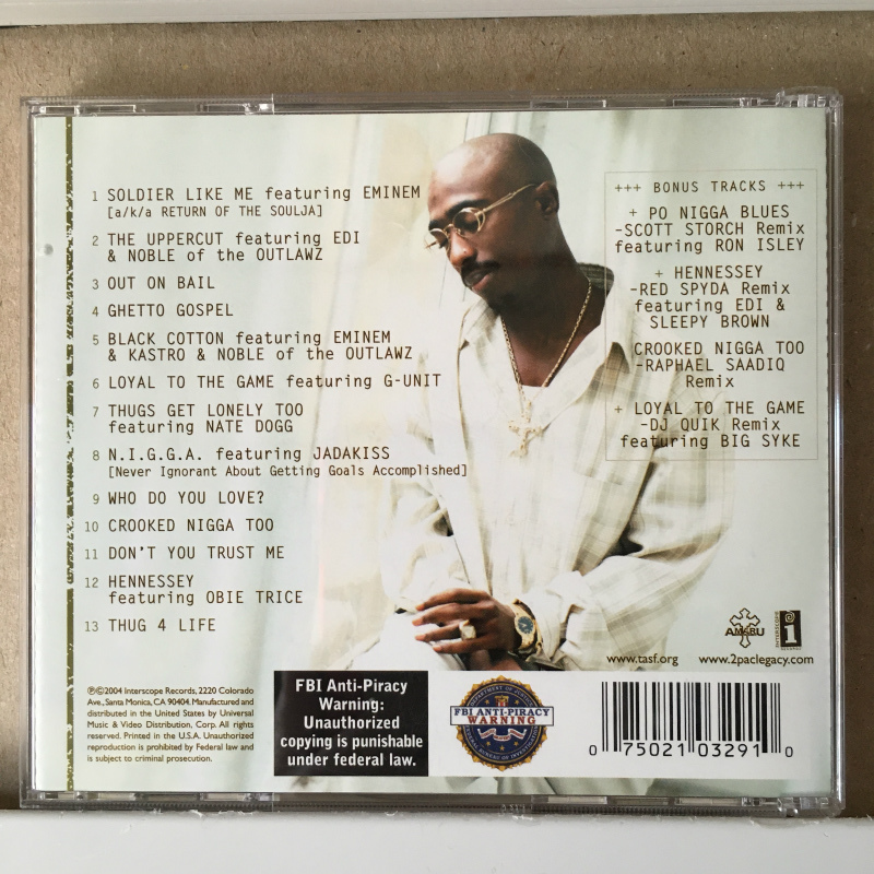 2PAC「LOYAL TO THE GAME」　＊ほとんどの曲をEminemがプロデュースしなおした未発表曲集_画像2