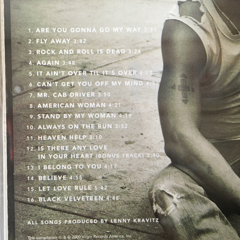 LENNY KRAVITZ「GREATEST HITS」＊1989年のデビューから2000年まで発表された楽曲の中から選曲されたBEST ALBUM_画像3