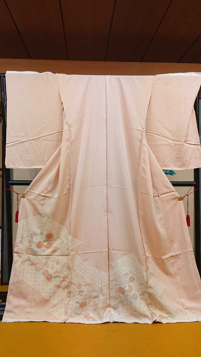 定番 ピンク系 22 色留袖 新品 四季花草有職文様 舞台衣装 結婚式