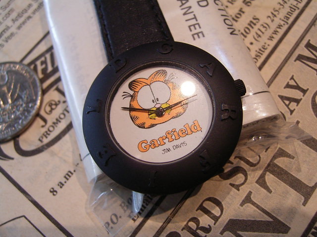 * 90 годы Garfield мода часы * не использовался хранение товар регулировка 