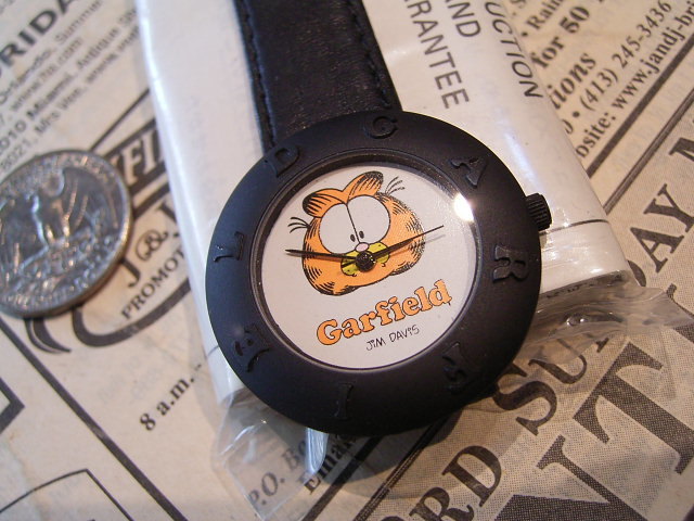* 90 годы Garfield мода часы * не использовался хранение товар регулировка 