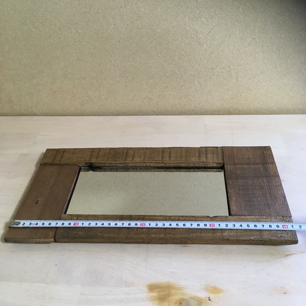  antique old material Vintage hand made mirror mirror retro frame mirror interior ornament entranceway (1271)