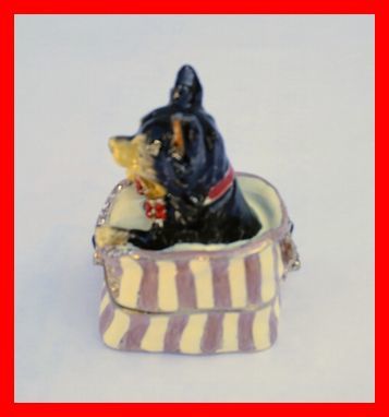 七宝焼 ジュエリーボックス 犬好きの方へ アクセサリーケース 収納ケース プレゼント ピアス イヤリング 指輪の小物入れ 一品物_画像5