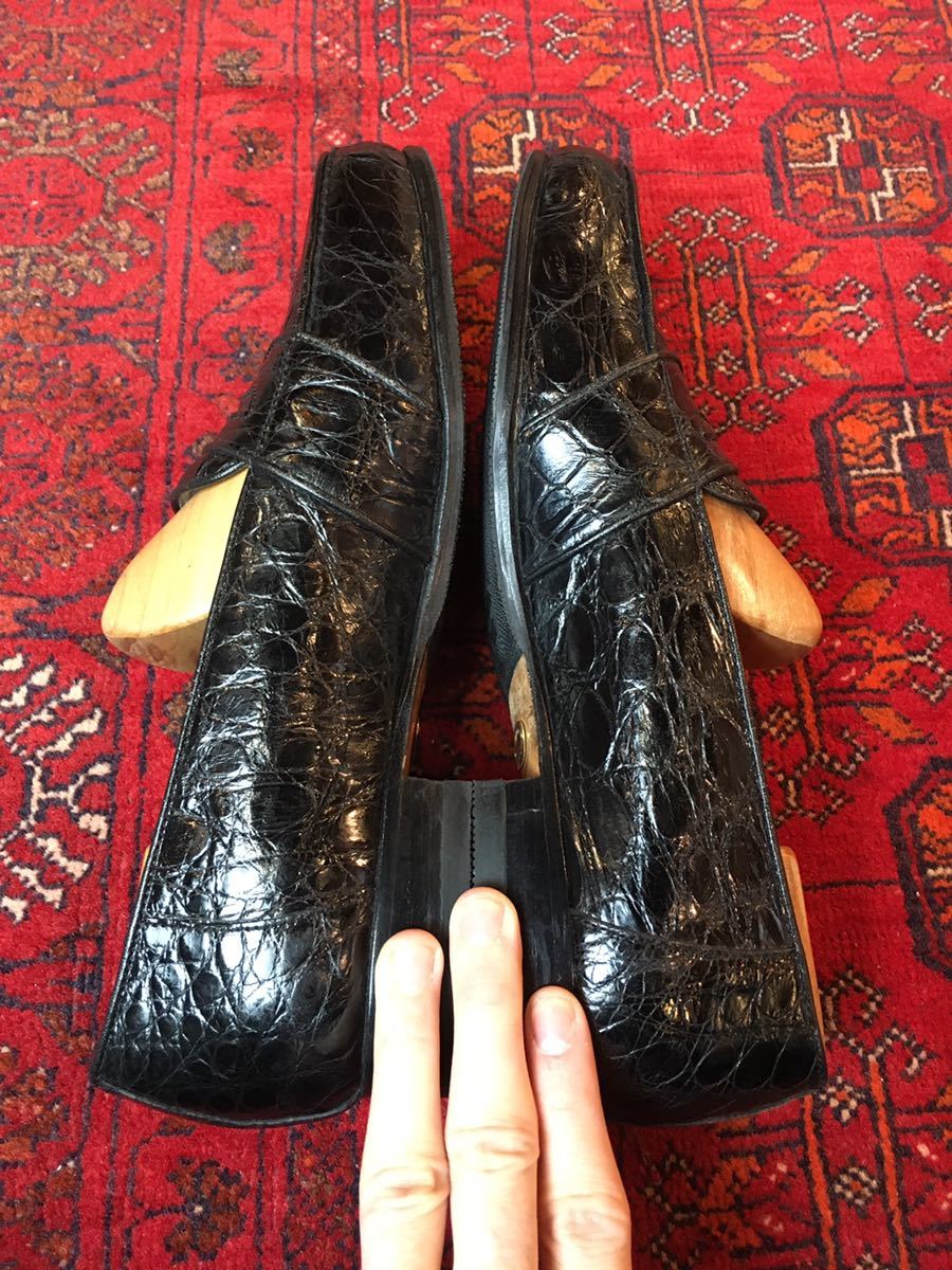 BALLY CROCODILE LEATHER COIN LOAFER/バリービスポーククロコダイルレザーコインローファー