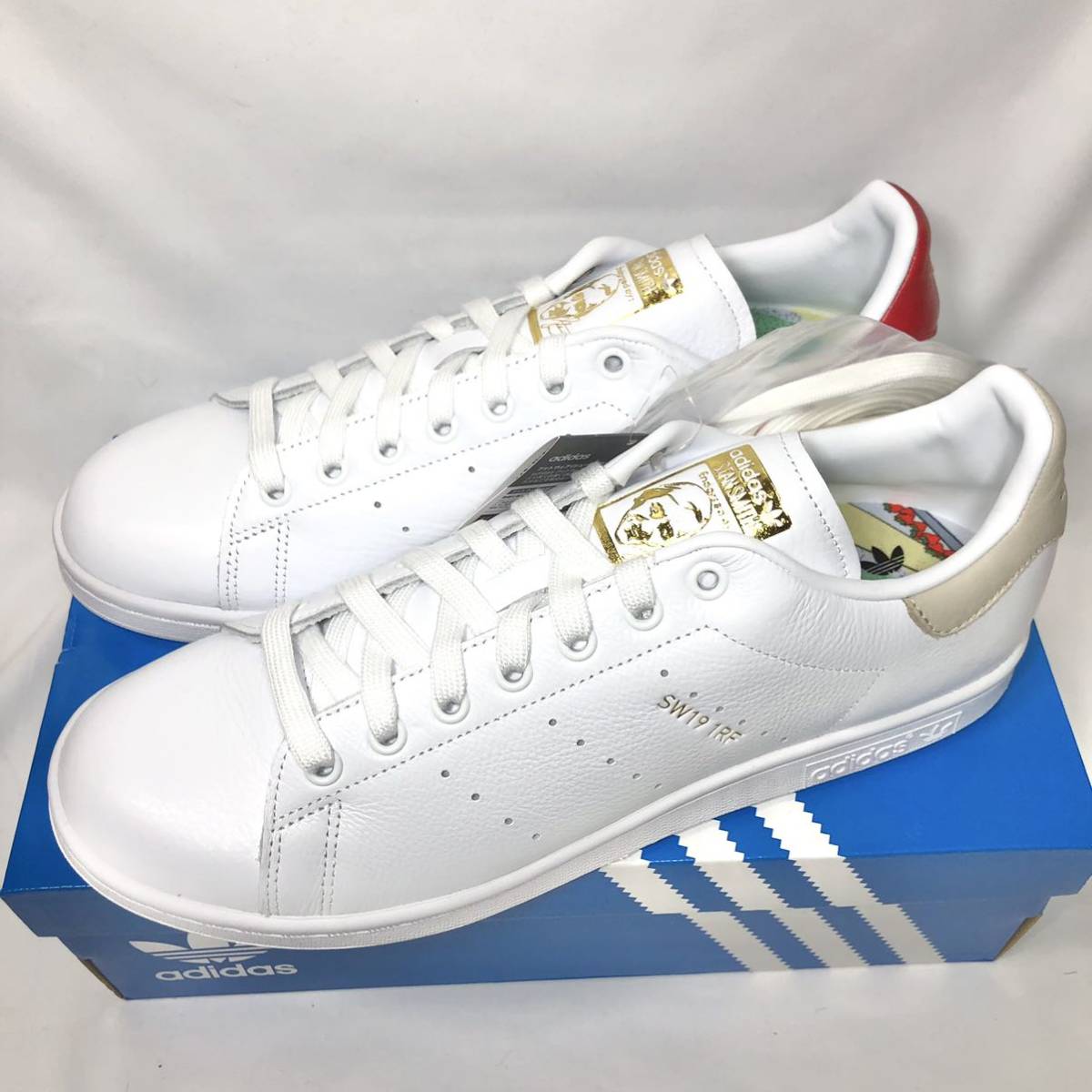 【新品】adidas STAN SMITH アディダス スタンスミス ホワイト レッド ゴールド 白 赤 スニーカー ストロベリー いちご 苺 FY9202 28.5_画像2