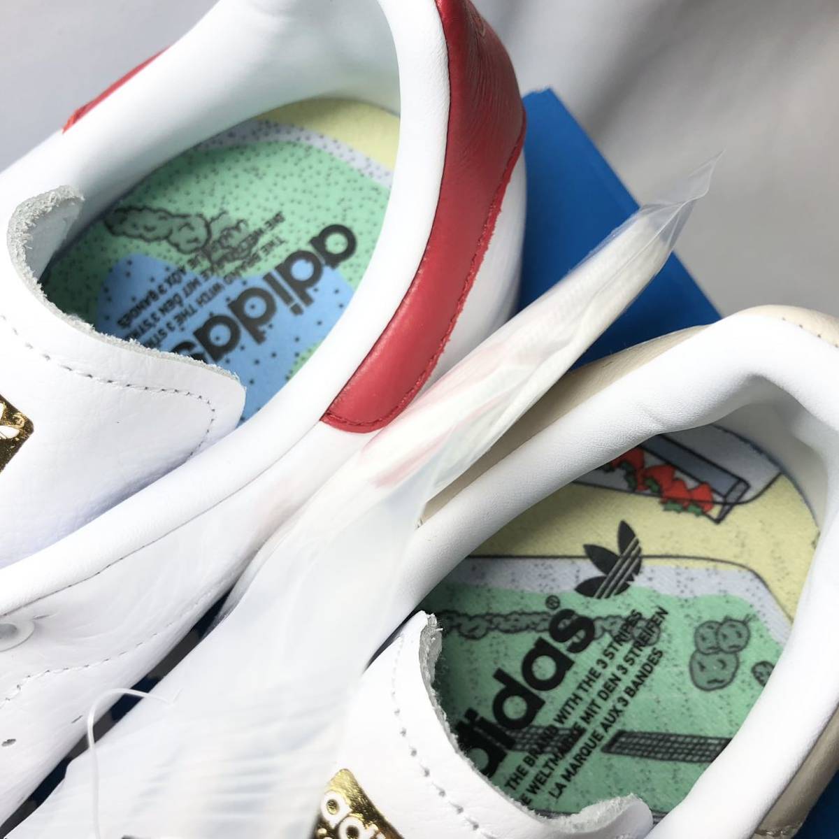 【新品】adidas STAN SMITH アディダス スタンスミス ホワイト レッド ゴールド 白 赤 スニーカー ストロベリー いちご 苺 FY9202 28.5_画像4