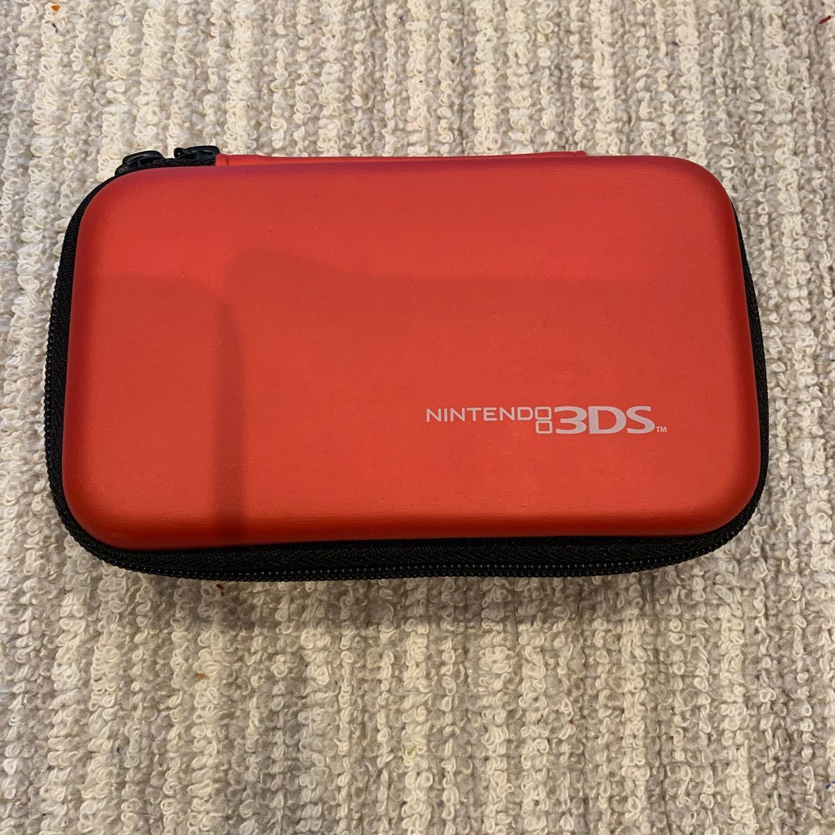 ニンテンドー3DS フレアレッド 本体ケース&カバーセット フィルム貼付済 美品