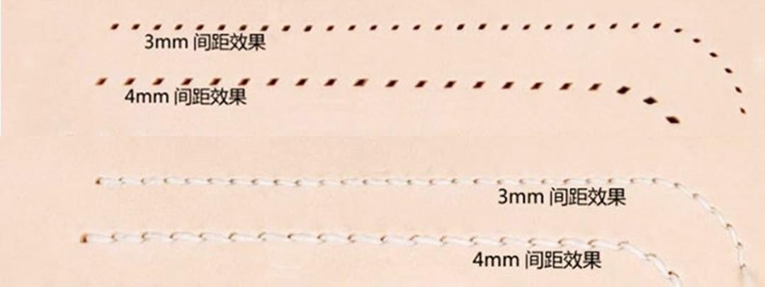 菱目打ち 4本 セット レザークラフト 工具 黒色 (3mm)