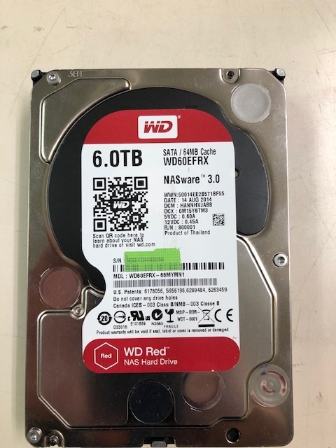 Western Digital 3.5インチ SATA 6TB 5.4K HDD WD60EFRX