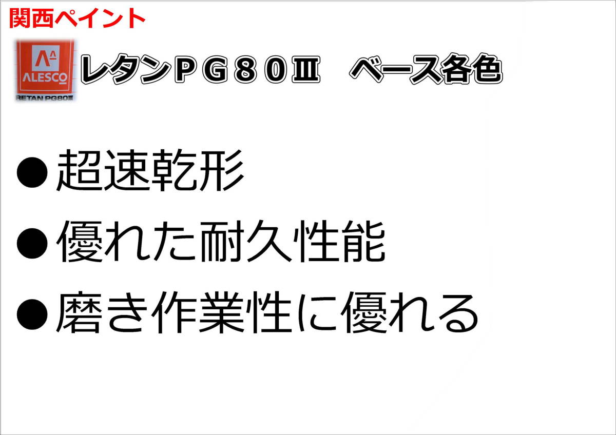 (在庫あり)関西ペイント　レタンＰＧ８０　６３８　ディープブルー　0.9ｋｇ　塗装　鈑金　補修　送料無料_画像2