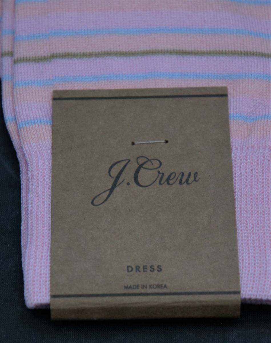 【新品】サイズ:ONE SIZE J.CREW ジェイクルー Striped dress socks ソックス ストライプ柄 PINK/CLASSIC SKY 2_画像6