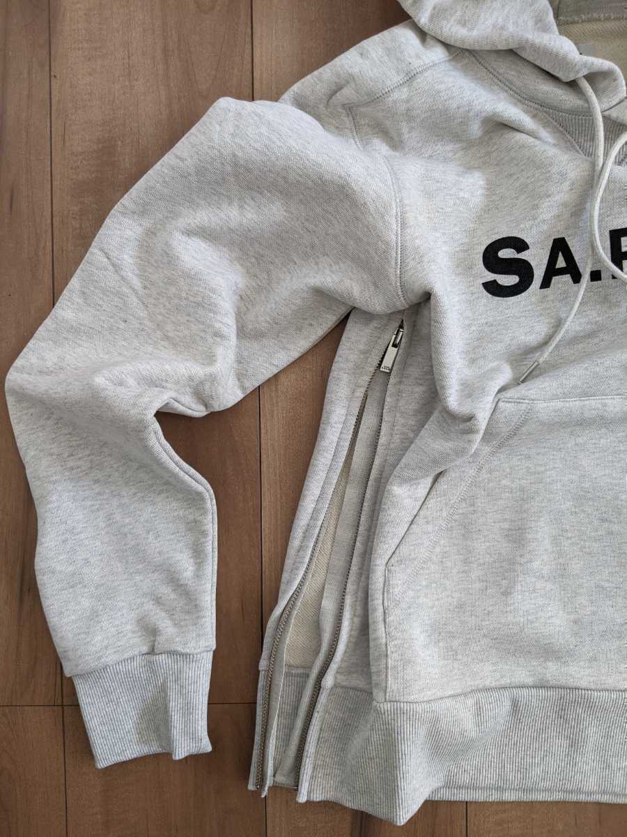 定価以下タグ付新品 sacai×APC パーカー フーディー グレー XS/サカイ アーペーセー/検索 窪塚洋介 完売 NIKE ナイキ ハイブリッド 再構築_画像1