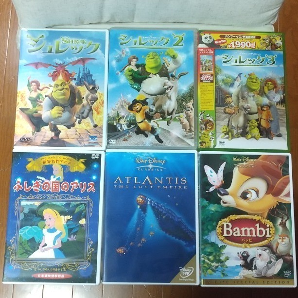Paypayフリマ 美品 ディズニー作品 Dvd シュレック バンビ 他 全6枚セット Paypayフリマ 美品 ディズニー作品 Dvd シュレック バンビ 他 全6枚セット