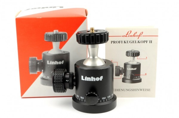 【良品】Linhof リンホフ プロフィ ボールヘッド II (003676) フリクションコントロール付き 中型自雲台 #3808_取扱説明書/元箱付