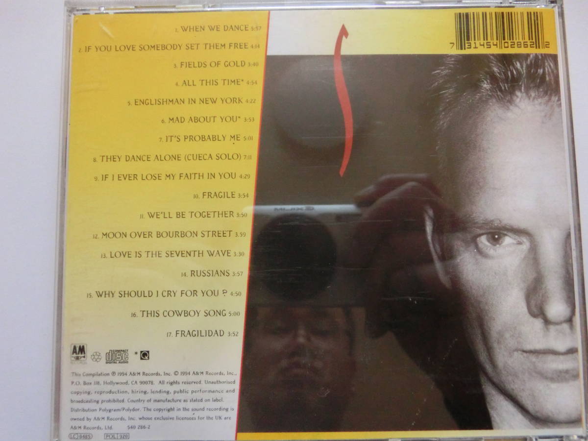 STING「FIELDS OF GOLD: THE BEST OF STING 1984-1994」_画像3