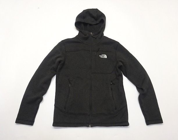 THE NORTH FACE ノースフェイス フルジップ パーカ フリース ジャケット アウトドア (S) チャコールグレー ●r-13_画像1