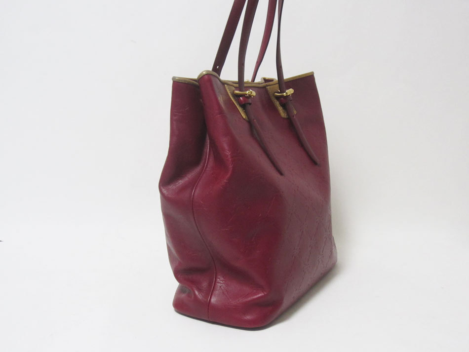 送料無料 LONGCHAMP ロンシャン トートバッグ レザー レッド ゴールド ポーチなし 美品 Galaxy新製品群 ロンシャン トートバッグ レザー 美品 LONGCHAMP トートバッグ