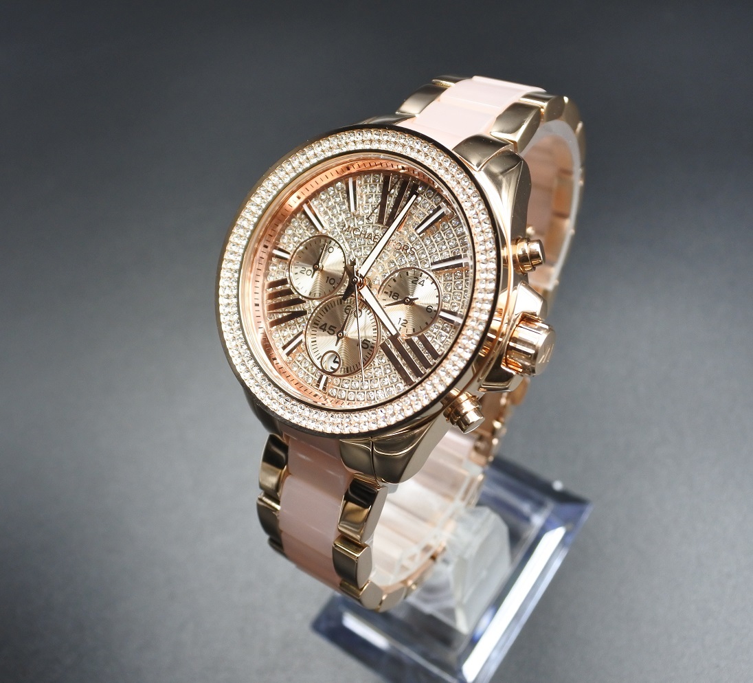 Michael Kors】レンローズ クロノグラフ MK6096 ciavento.com.br