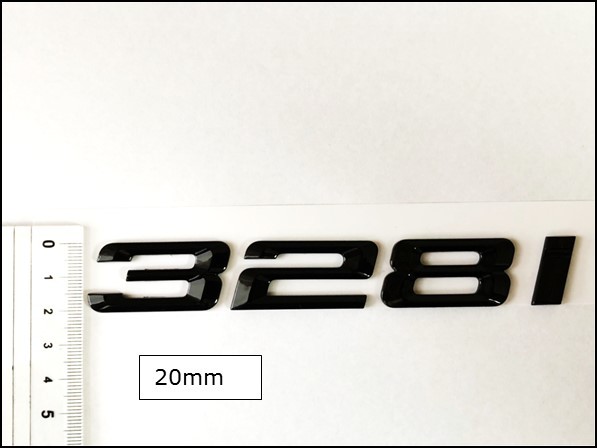 ★即納 BMW リアトランクエンブレム 328i グロスブラック 艶あり 黒 F30F31F34G20G21 GT 3シリーズ セダン ツーリング グランツーリスモ_画像4