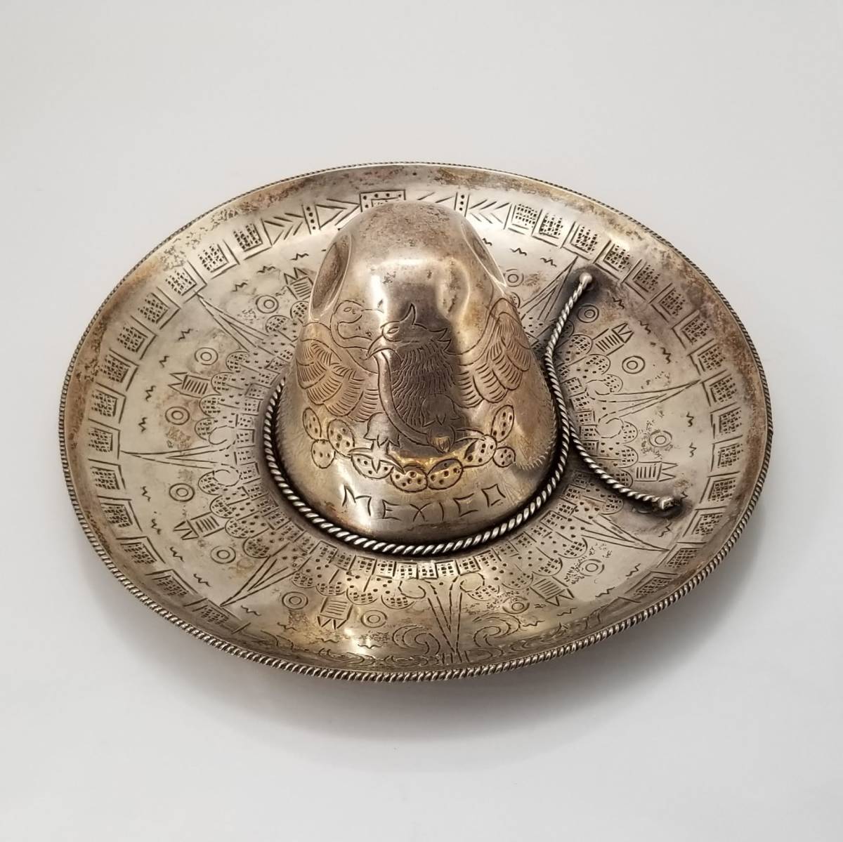 925 メキシコ シルバー コロニアル ソンブレロ ヴィンテージ ハット 帽子 置物 メキシカンシルバー 銀 アンティーク