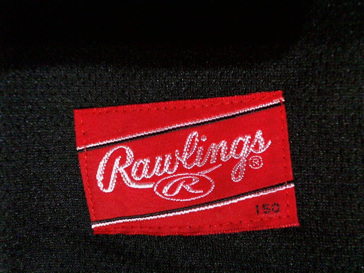 * new goods * unused *150 size * low ring s[Rawlings] dry polyester short sleeves T-shirt black black 