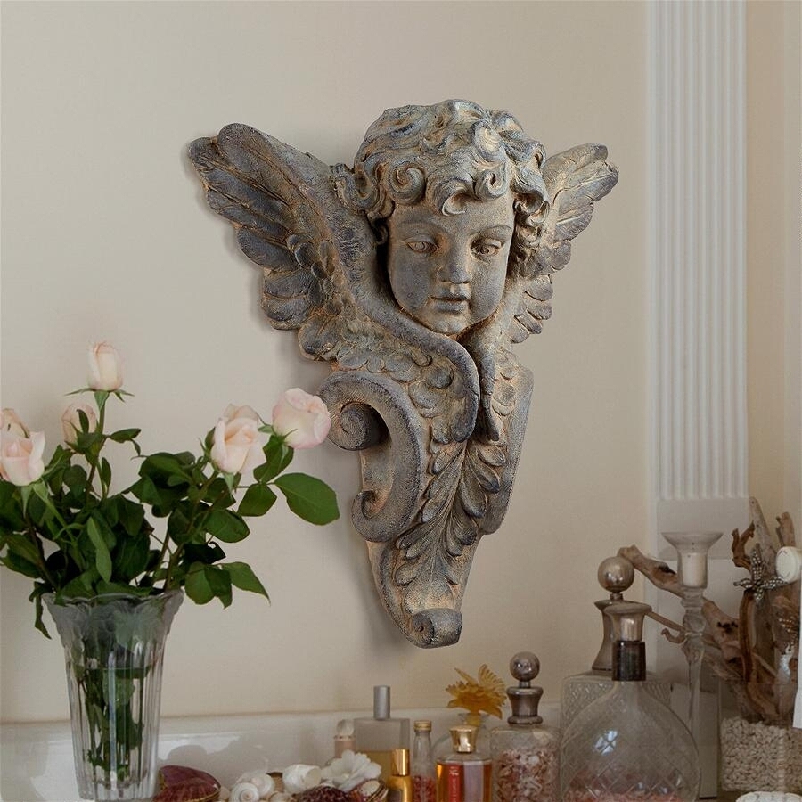 Yahoo!オークション - ビクトリア朝建築西洋彫刻 天使と翼の壁掛け 
