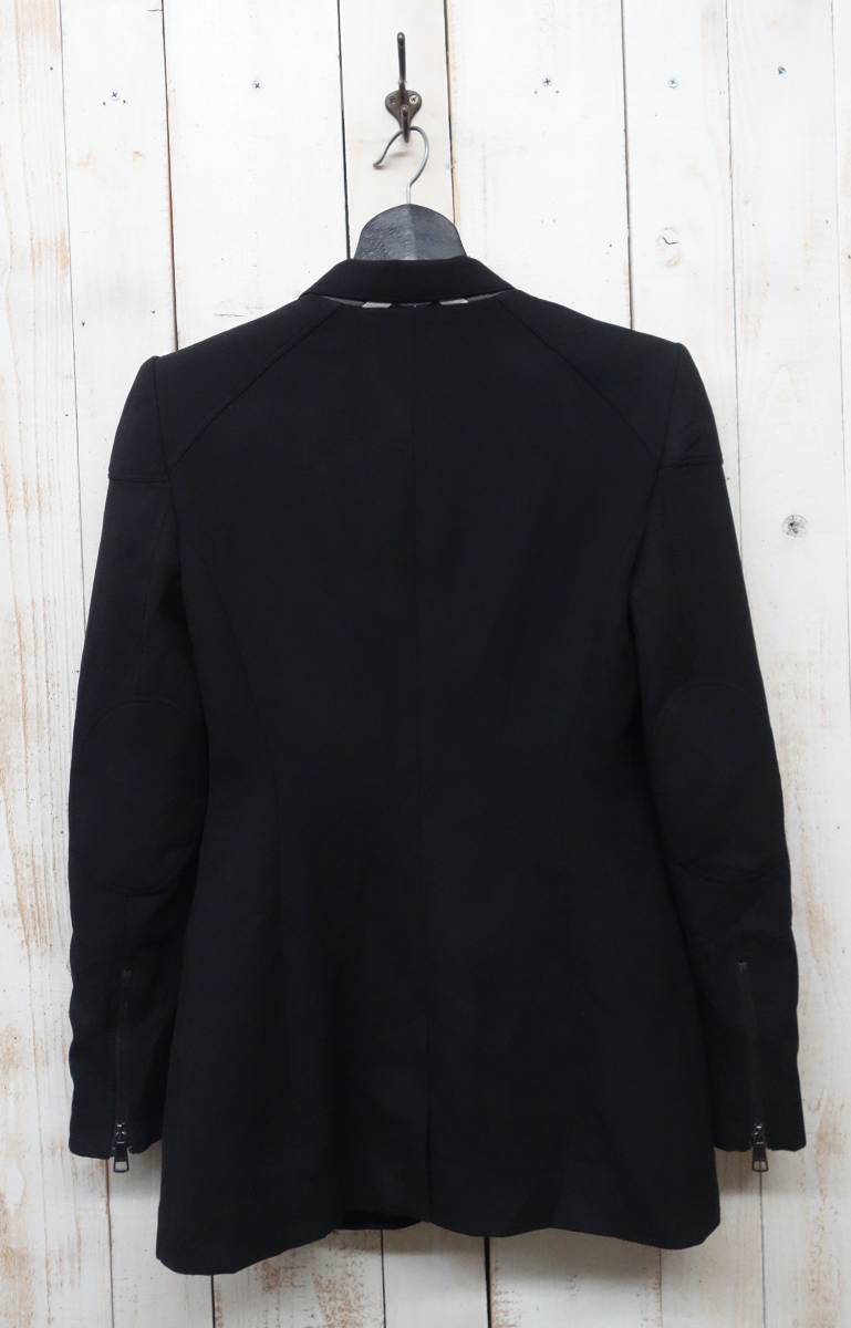  б/у одежда . Europe скупка *BURBERRY LONDON Burberry * стрейч дизайн tailored jacket * оттенок черного S*pi-k гонг peru