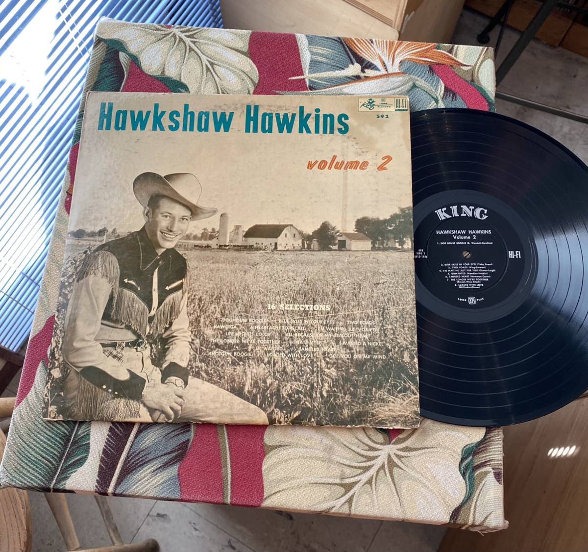 Hawkshaw Hawkins US Original KING-592 LP Volume 2 Hillbilly ロカビリー Doghouse Boogie