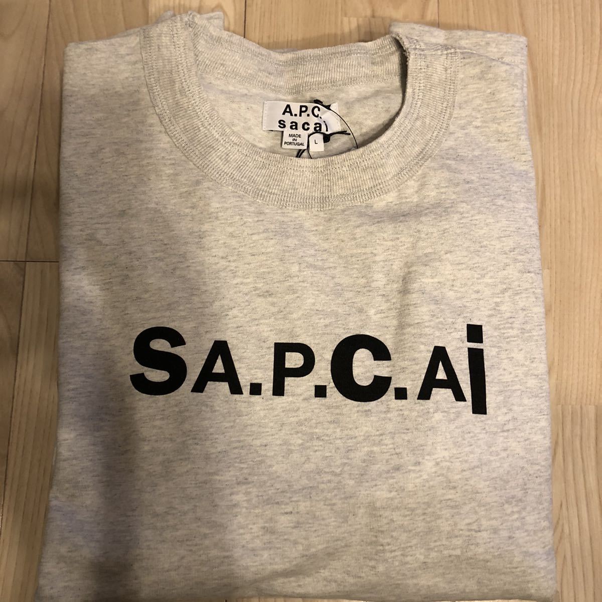 L SACAI x A.P.C T-SHIRT KIYO L/GREY 新品未使用 正規品 www