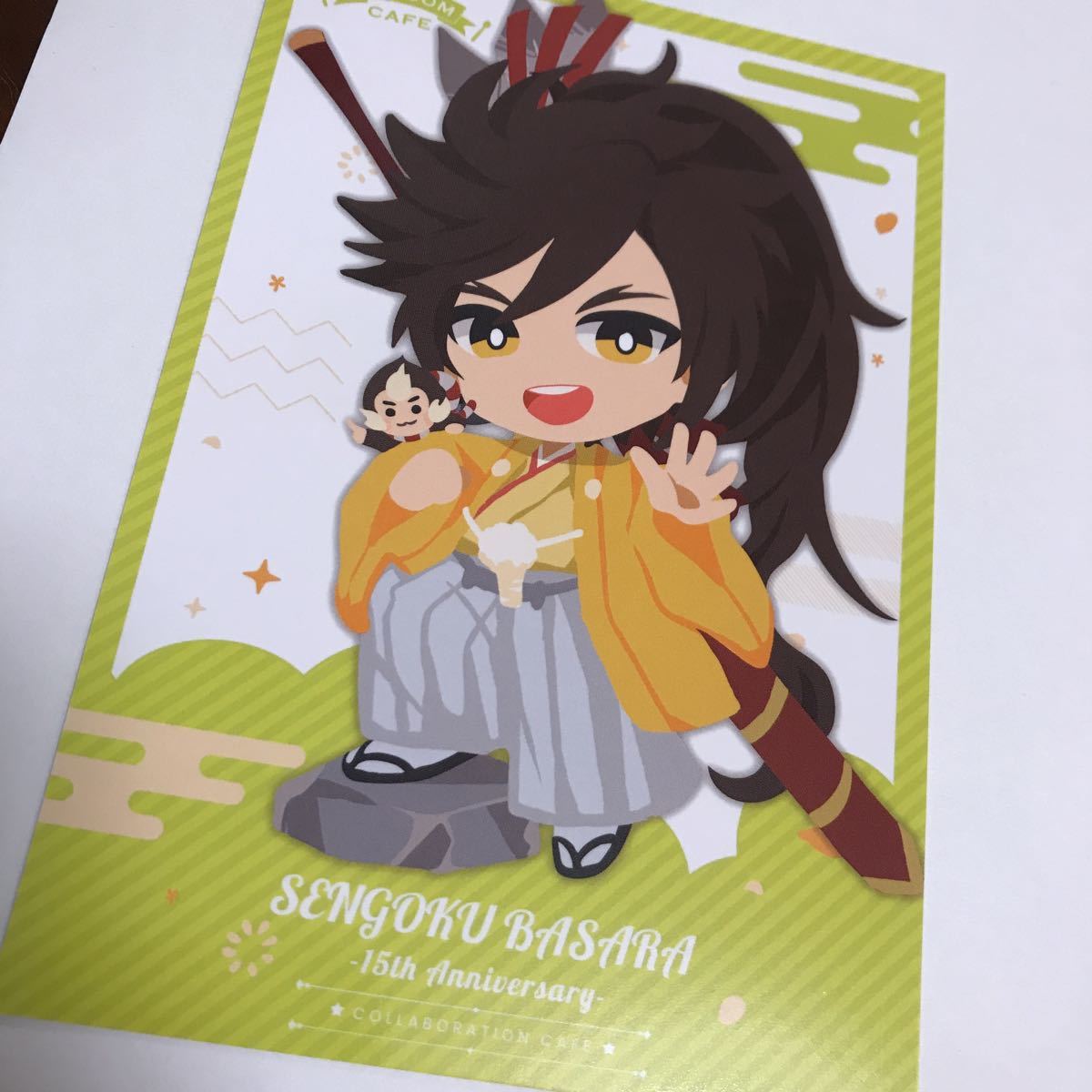  Sengoku BASARA Bassara Capcom Cafe collaboration 15 anniversary postcard pohs flatfish k Town photograph of a star limitation privilege Novelty CAPCOM front rice field . next 