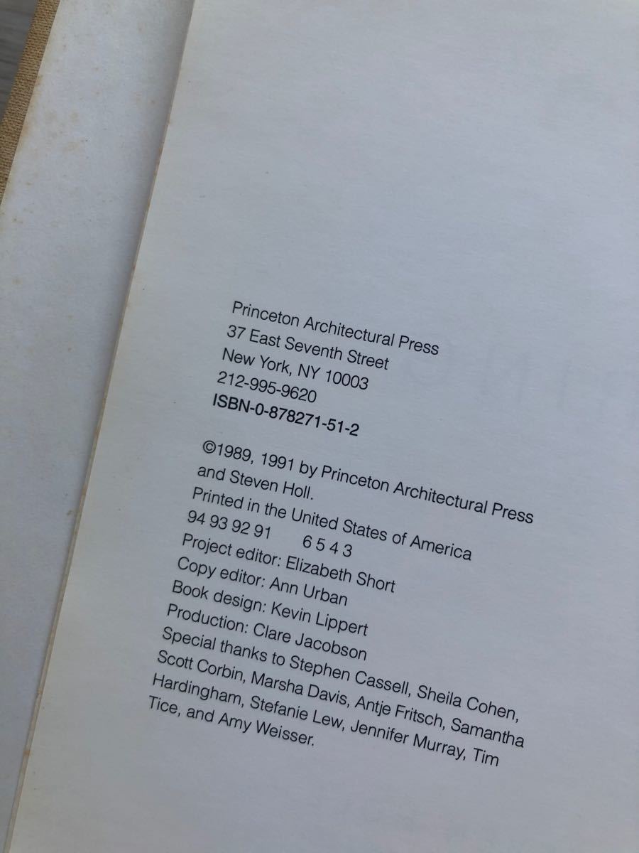 STEVEN HOLL スティーヴン・ホール、ANCHORING、洋書