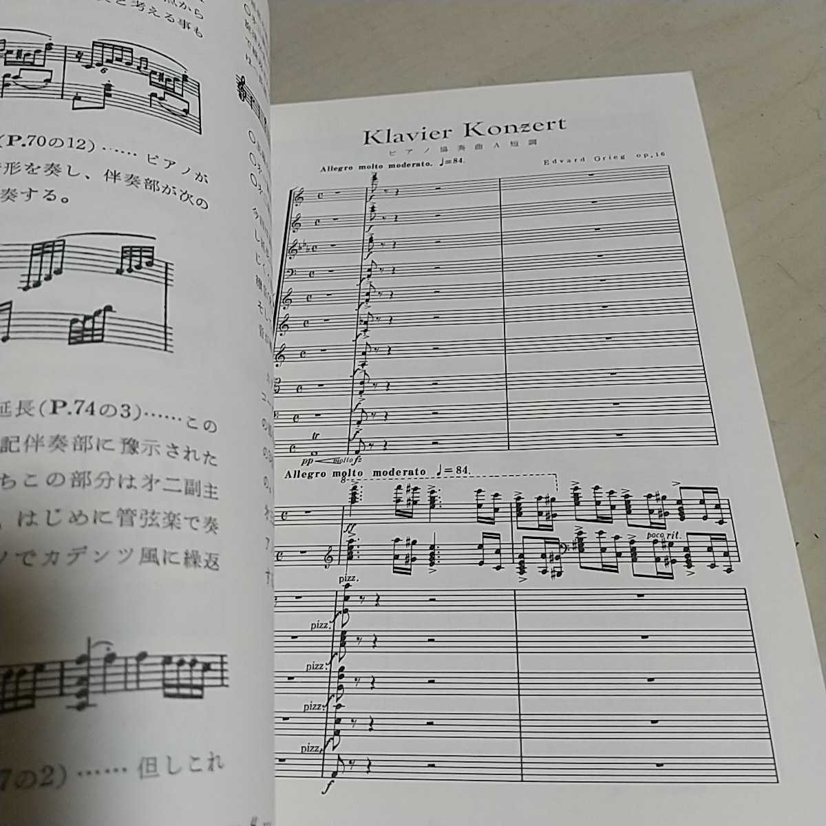  musical score Gree g piano concerto i short style work no. 16 Japan musical score publish company Showa era 63 year issue used . surface GRIEG Classic art music 