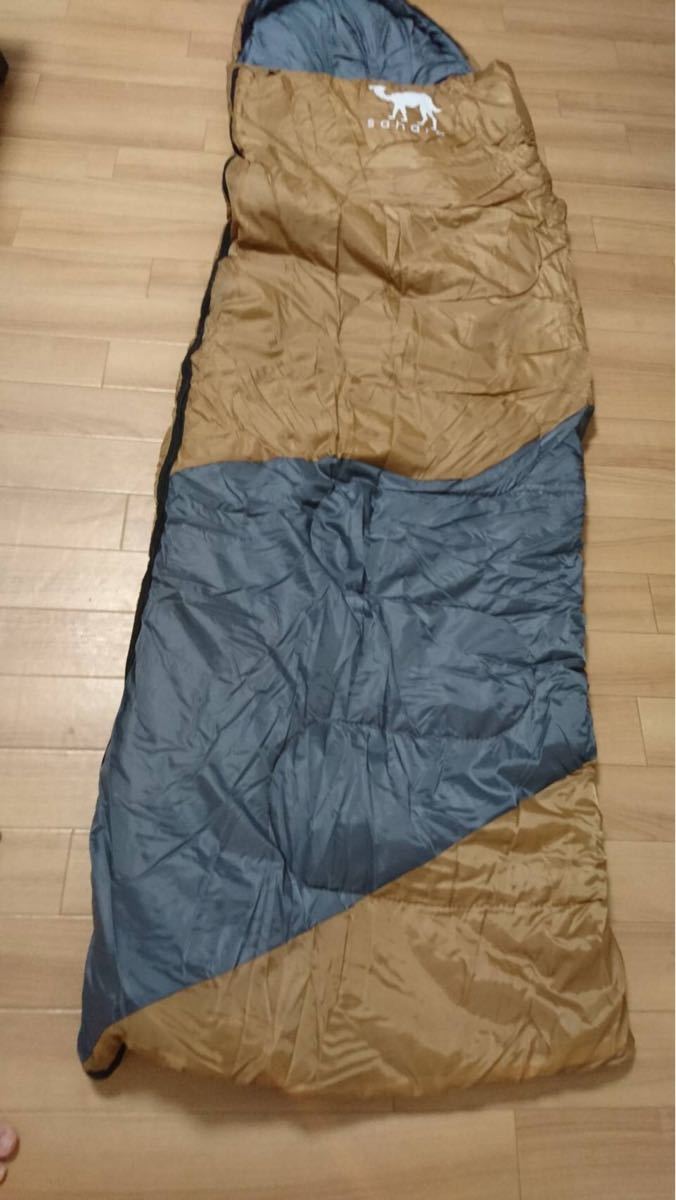 秋冬用 ３点セット 寝袋 -15℃ シュラフ 封筒型 キャンプ 丸洗い 抗菌