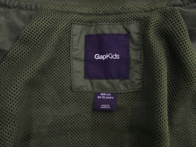  Gap Kids GAP Kids jumper blouson mountain parka hood nylon khaki 160cm