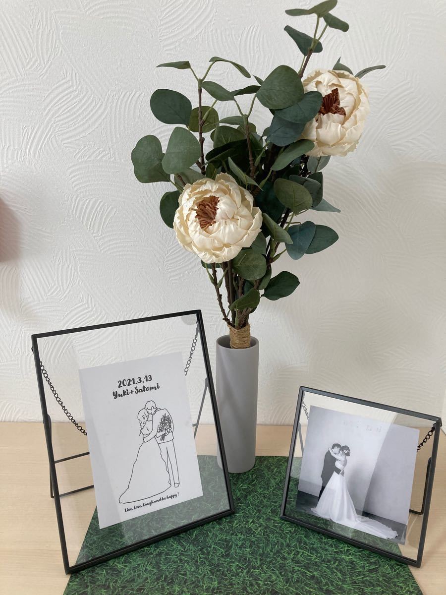 IKEAガラス写真フレームペアセット 結婚式 ウェルカムスペース 1 IKEAガラス写真フレームペアセット 結婚式 ウェルカムスペース 1