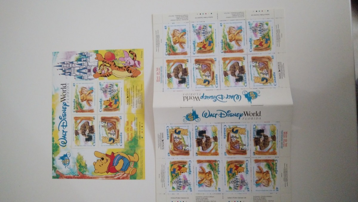 記念切手　プーさんの記念切手 カナダ発行