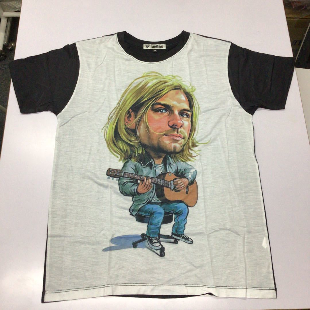 DBR5A. イラストTシャツ　Mサイズ　NIRVANA ② ニルヴァーナ　カートコバーン　バンドTシャツ