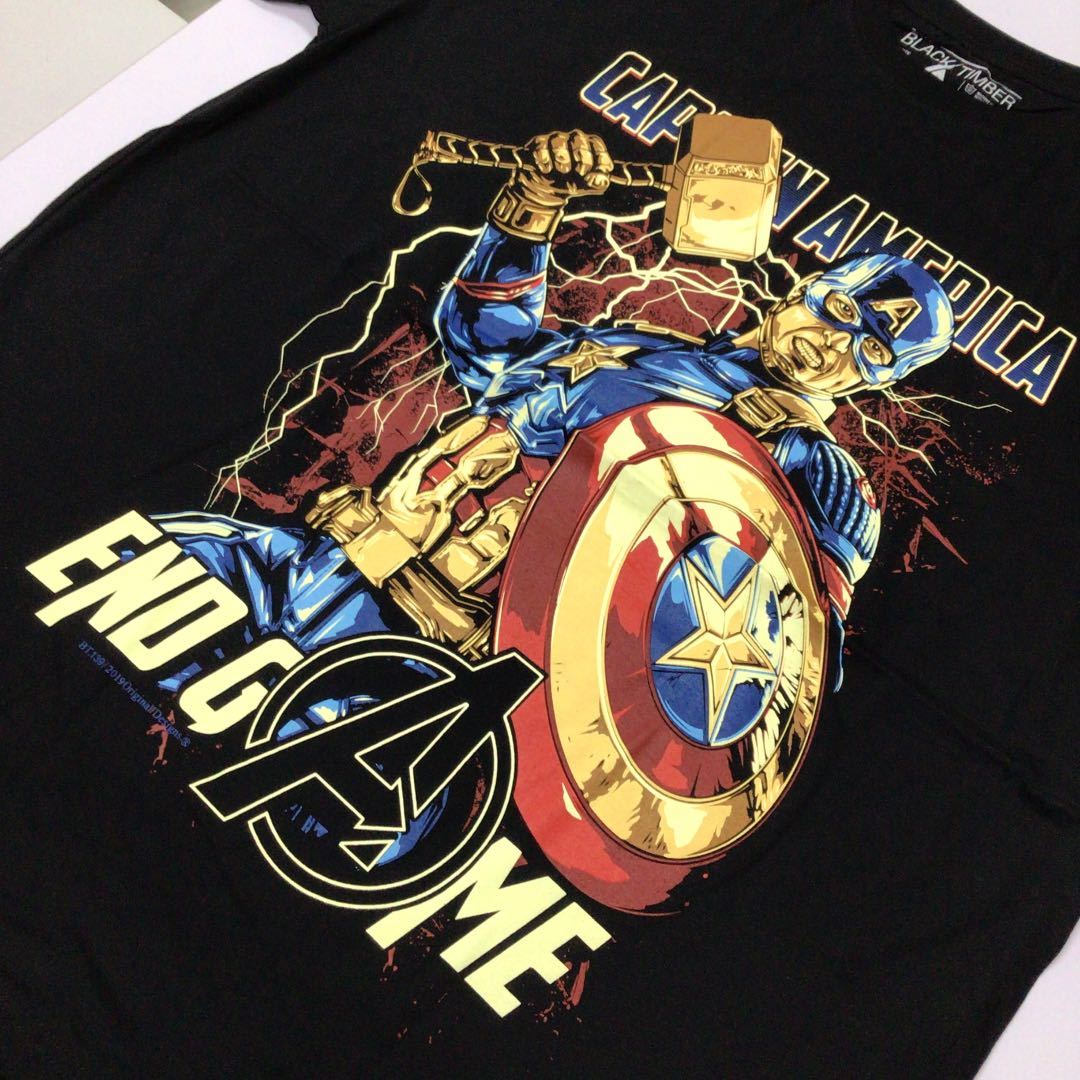 SR7D2. デザインTシャツ XXLサイズ CAPTAIN AMERICA キャプテンアメリカ AVENGERS END GAME アベンジャーズエンドゲームの画像4