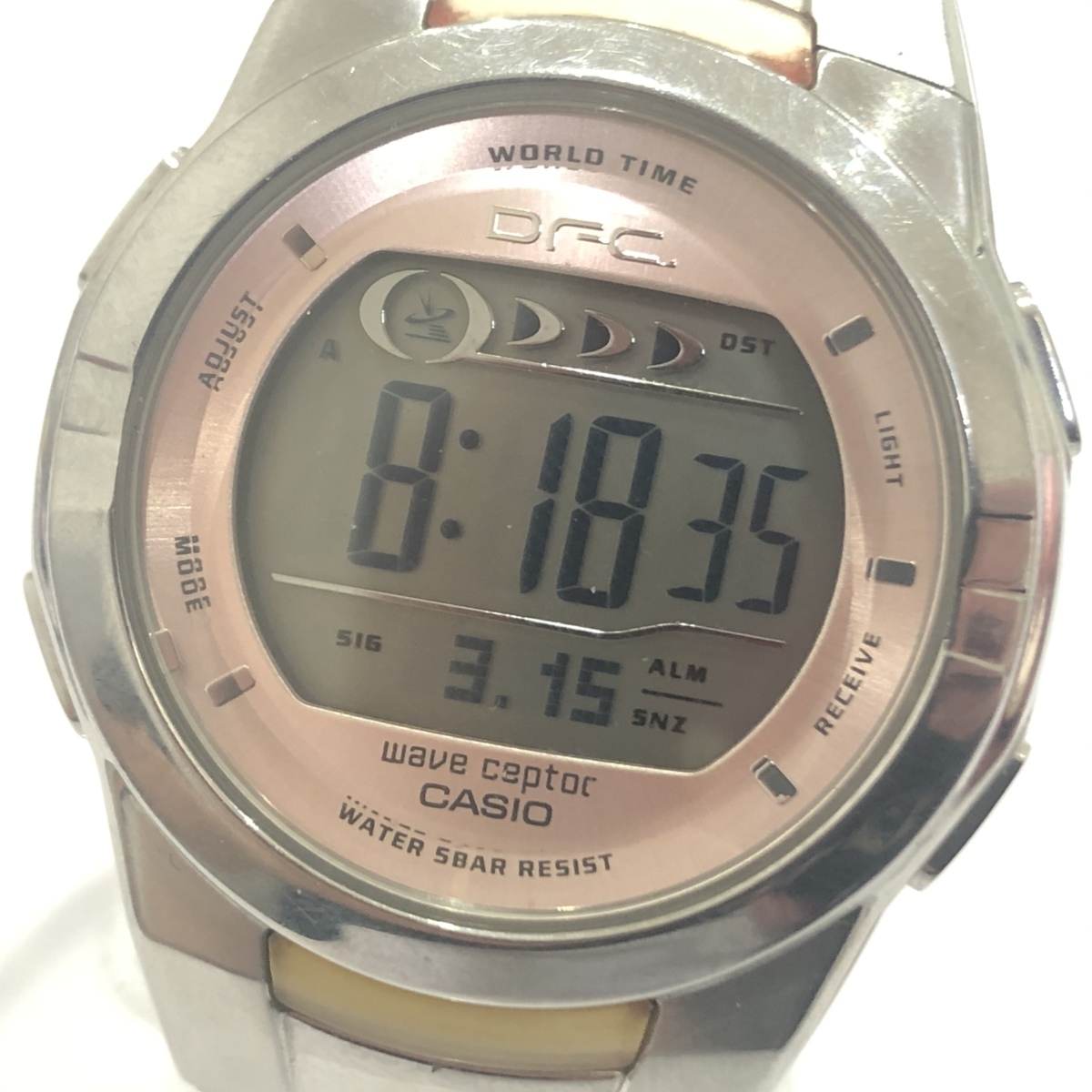 電池新品　カシオ CASIO DFC デジタル DFC-210 SS 防水　ワールドタイム　腕時計