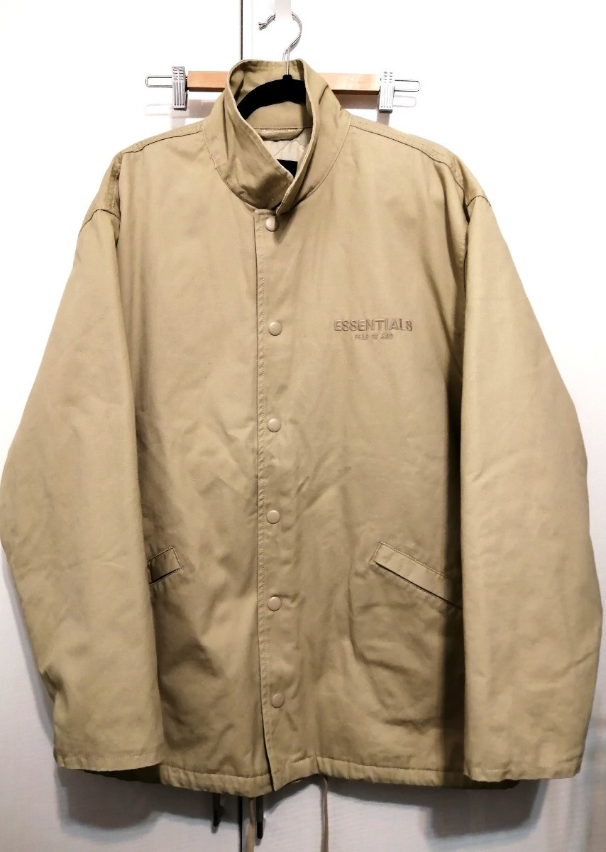 新品FOG ESSENTIALSコットン ジャケットキルティング コーチジャケット エッセンシャルズ Fear of God