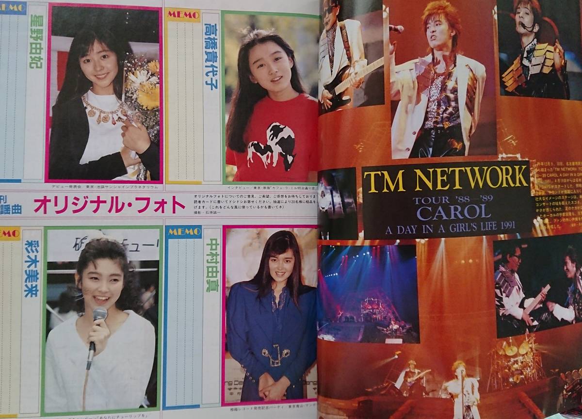 月刊歌謡曲1989年7月☆表紙・中山忍☆浅香唯カラー3P☆特集はWINK・TM NETWORK・徳永英明ほか_画像4