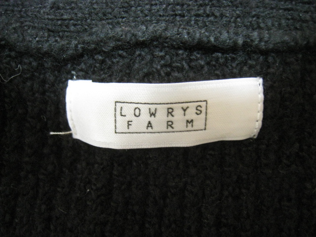 LOWRYS FARM ローリズファーム ベスト セーター 袖なし ノースリーブ Vネック 黒 ブラック フリーサイズ シンプル_画像5