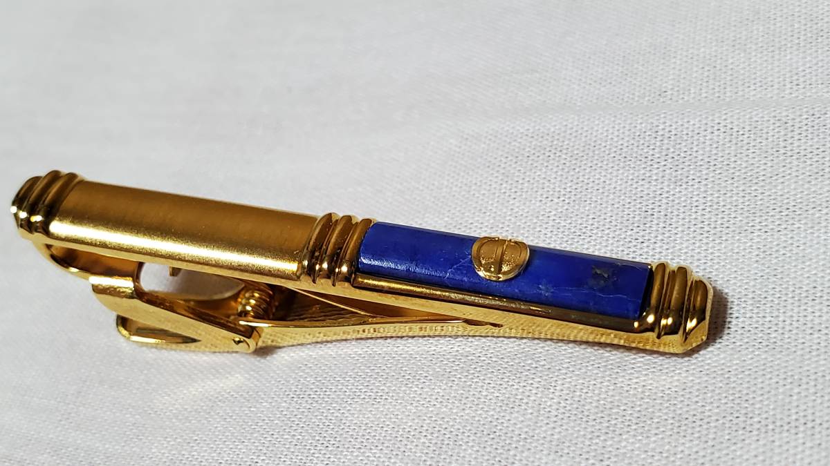 正規 レア! Dunhill ダンヒル ラピス dエンブレムロゴネクタイピン