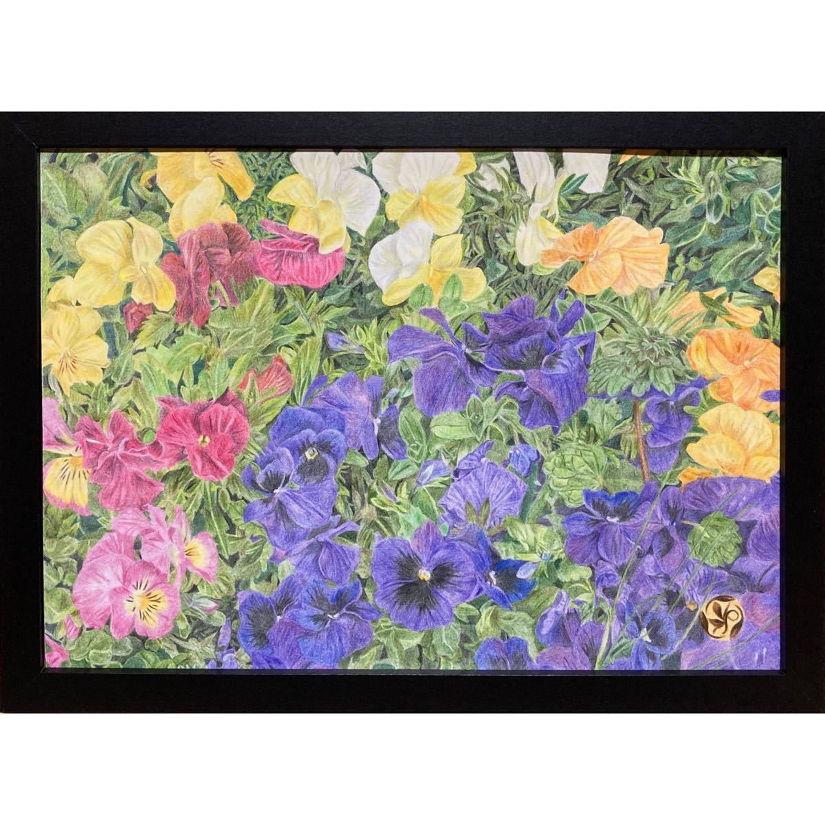  color pencil .[ memories ~ pansy ~ ]A4* amount attaching ** hand ..* original picture *yotto *
