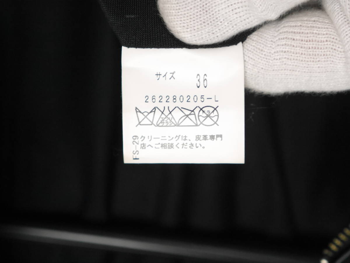 A165　◇　blancheurluxe　|　ブランシュール　豚革ジャケット　チャコールグレー系　美品　サイズ36_画像9